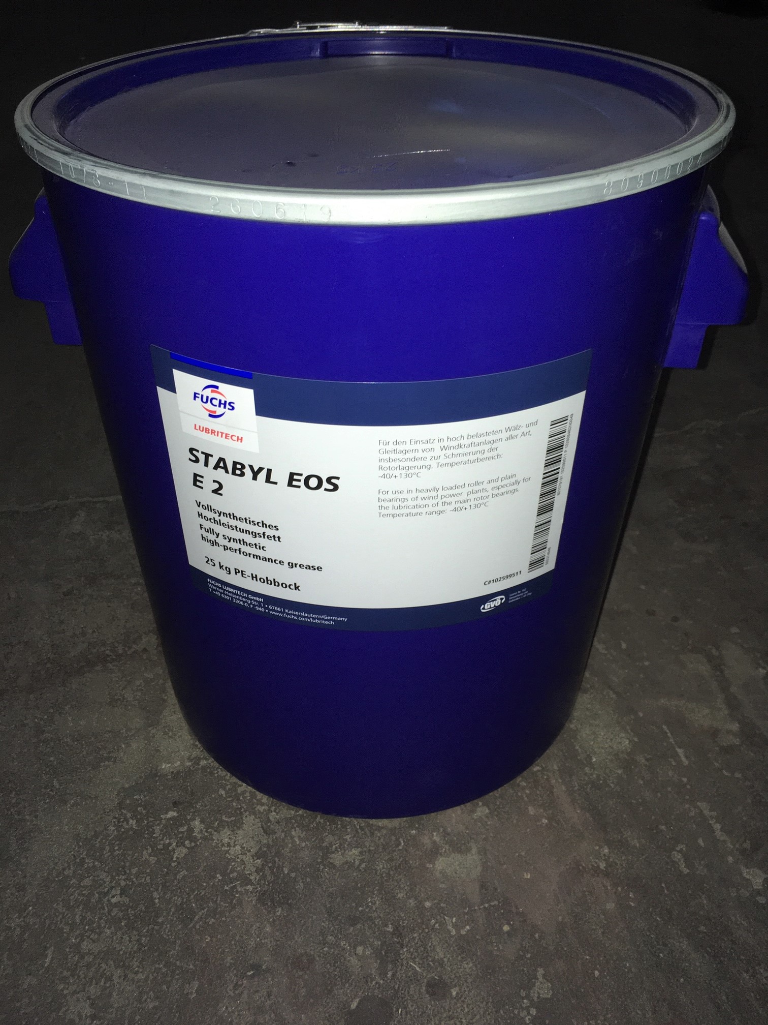 Fuchs Lubritech STABYL EOS E 2, 18 kg bucket