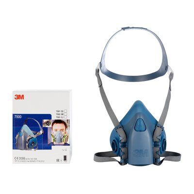 3M 7502 Half Facepiece Reusable Respirator, silicone