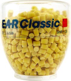 3M E-A-R Classic II Earplugs, Refill Bag, 28 dB, Uncorded, 500 Pairs/Box, PD-01-200