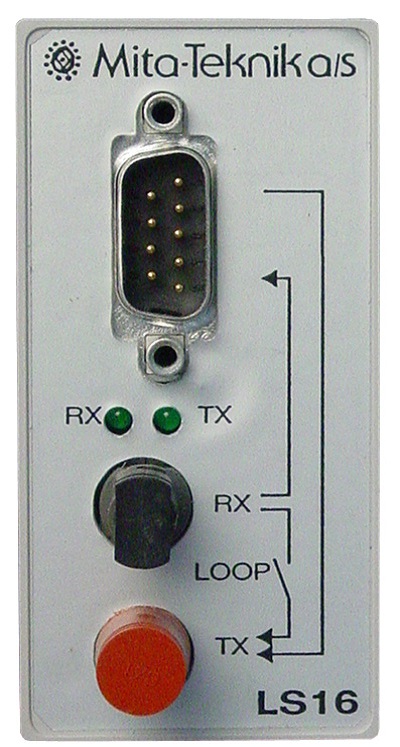 Mita-Teknik LS16 ISOLATED OPTIC/RS232 CONVERTER STANDARD RS232-62,5µ, 971016001 (replacement of LS09)