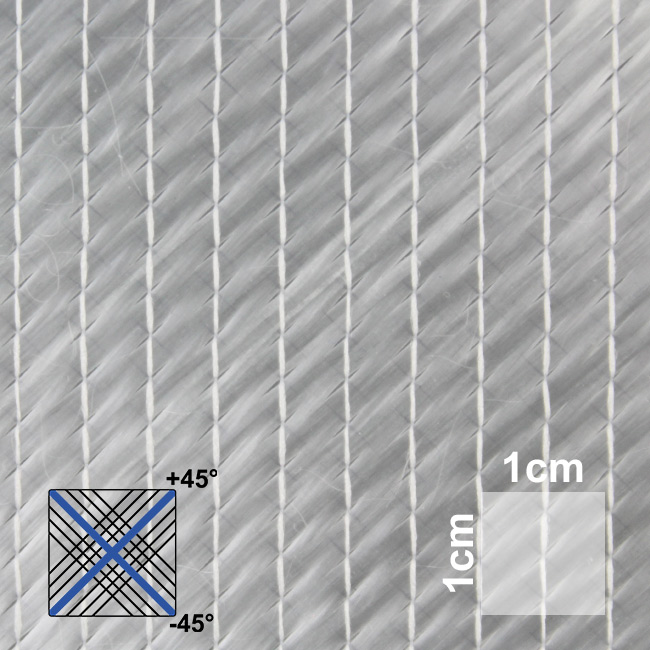 Biaxial Glasgelege / Glasfaser, +/-45°, 600g/m², 40m  x 1,27 m