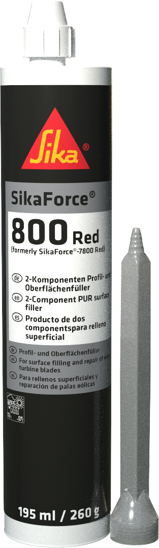 SikaForce®-800 Red, cartucho de 195 ml incl. boquilla mezcladora