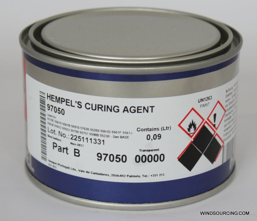 Hempel Hempathane HS 55610 (Base 55619 + Curing Agent 97050), Hempel 11150 = RAL 7035, 0,75 Ltr.