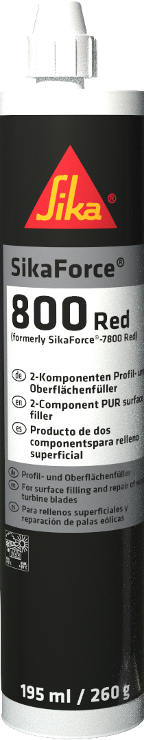 SikaForce®-800 Red, cartucho de 195 ml incl. boquilla mezcladora