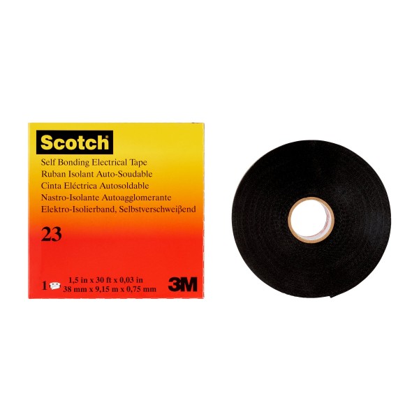 Scotch® 23 Ethylen-Propylen-Kautschuk-Band, selbstverschweißend, Schwarz, 38 mm x 9,15 m, 0,76 mm