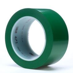 3M Vinyl Tape 471F, Green, 50 mm x 33 m, 0.14 mm, 24 rolls per case