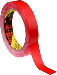Scotch Performance Coloured PVC Film Tape 6893, Red, 19 mm x 66 m