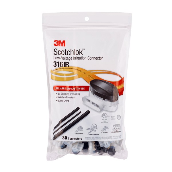3M™ Scotchlok™ 316 IR Verbinder, feuchtigkeitsbeständig, Schwarz, 600 V, max. 0,5 - 1,5 mm², 30 Stüc