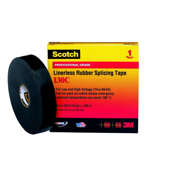 Scotch® 130C Ethylen-Propylen-Kautschuk-Band, selbstverschweißend, Schwarz, 19 mm x 9 m, 0,76 mm