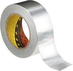 3M Aluminium Foil Tape 1436, Silver, 75 mm x 50 m