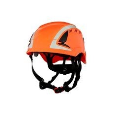3M SecureFit X5000 Safety Helmet, Vented, Reflective, CE, Orange, X5007V-CE