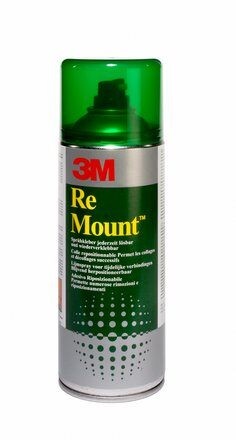 3M ReMount Removable Repositionable Spray Adhesive, 1 Can 400 ml